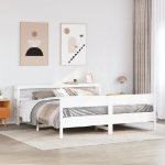 Letto senza Materasso Bianco 180x200 cm Legno Massello di Pino