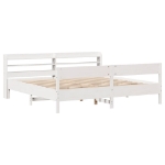 Letto senza Materasso Bianco 180x200 cm Legno Massello di Pino