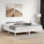 Letto senza Materasso Bianco 180x200 cm Legno Massello di Pino