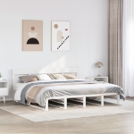 Letto senza Materasso Bianco 180x200 cm Legno Massello di Pino