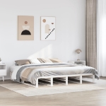 Letto senza Materasso Bianco 180x200 cm Legno Massello di Pino