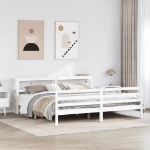 Letto senza Materasso Bianco 180x200 cm Legno Massello di Pino