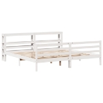 Letto senza Materasso Bianco 180x200 cm Legno Massello di Pino