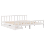 Letto senza Materasso Bianco 180x200 cm Legno Massello di Pino