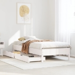 Letto senza Materasso Bianco 75x190 in Legno Massello di Pino