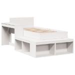 Letto senza Materasso Bianco 75x190 in Legno Massello di Pino