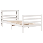 Letto senza Materasso Bianco 75x190 in Legno Massello di Pino