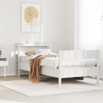 Letto senza Materasso Bianco 75x190 in Legno Massello di Pino