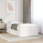 Letto senza Materasso Bianco 75x190 in Legno Massello di Pino