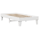 Letto senza Materasso Bianco 75x190 in Legno Massello di Pino