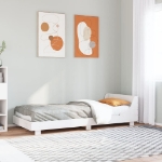 Letto senza Materasso Bianco 75x190 in Legno Massello di Pino