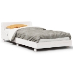 Letto senza Materasso Bianco 75x190 in Legno Massello di Pino