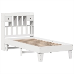 Letto senza Materasso Bianco 75x190 in Legno Massello di Pino