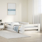 Letto senza Materasso Bianco 80x190 cm Legno Massello di Pino