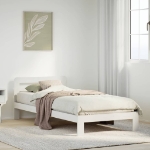 Letto senza Materasso Bianco 90x190 cm in Legno Massello Pino