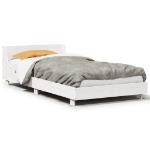 Letto senza Materasso Bianco 90x190 cm in Legno Massello Pino