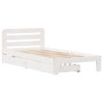 Letto senza Materasso Bianco 90x190 cm in Legno Massello Pino