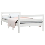 Letto senza Materasso Bianco 90x190 cm in Legno Massello Pino