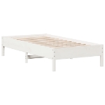 Letto senza Materasso Bianco 90x190 cm in Legno Massello Pino