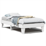 Letto senza Materasso Bianco 90x190 cm in Legno Massello Pino