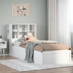 Letto senza Materasso Bianco 90x190 cm in Legno Massello Pino