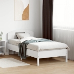 Letto senza Materasso Bianco 90x190 cm in Legno Massello Pino