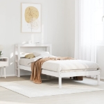 Letto senza Materasso Bianco 90x190 cm in Legno Massello Pino