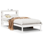 Letto senza Materasso Bianco 90x190 cm in Legno Massello Pino