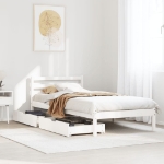 Letto senza Materasso Bianco 90x190 cm in Legno Massello Pino