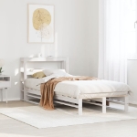 Letto senza Materasso Bianco 90x190 cm in Legno Massello Pino