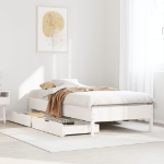 Letto senza Materasso Bianco 90x190 cm in Legno Massello Pino