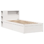 Letto senza Materasso Bianco 90x190 cm in Legno Massello Pino