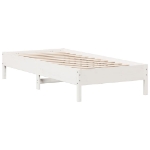 Letto senza Materasso Bianco 90x200 cm Legno Massello di Pino