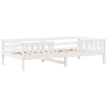 Letto senza Materasso Bianco 90x200 cm Legno Massello di Pino