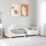 Letto senza Materasso Bianco 90x200 cm Legno Massello di Pino