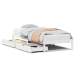 Letto senza Materasso Bianco 90x200 cm Legno Massello di Pino