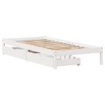 Letto senza Materasso Bianco 90x200 cm Legno Massello di Pino