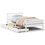 Letto senza Materasso Bianco 90x200 cm Legno Massello di Pino