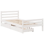 Letto senza Materasso Bianco 90x200 cm Legno Massello di Pino