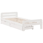 Letto senza Materasso Bianco 90x200 cm Legno Massello di Pino