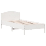 Letto senza Materasso Bianco 90x200 cm Legno Massello di Pino