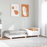 Letto senza Materasso Bianco 90x200 cm Legno Massello di Pino