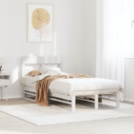 Letto senza Materasso Bianco 90x200 cm Legno Massello di Pino