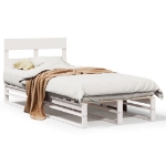 Letto senza Materasso Bianco 90x200 cm Legno Massello di Pino