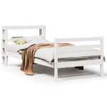 Letto senza Materasso Bianco 90x200 cm Legno Massello di Pino