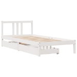 Letto senza Materasso Bianco 90x200 cm Legno Massello di Pino