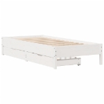 Letto senza Materasso Bianco 90x200 cm Legno Massello di Pino