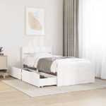 Letto senza Materasso Bianco 90x200 cm Legno Massello di Pino