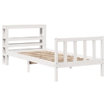 Letto senza Materasso Bianco 90x200 cm Legno Massello di Pino