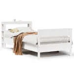 Letto senza Materasso Bianco 90x200 cm Legno Massello di Pino